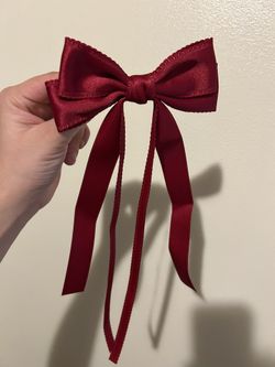 Set Of 9 Burgundy Hair Bows