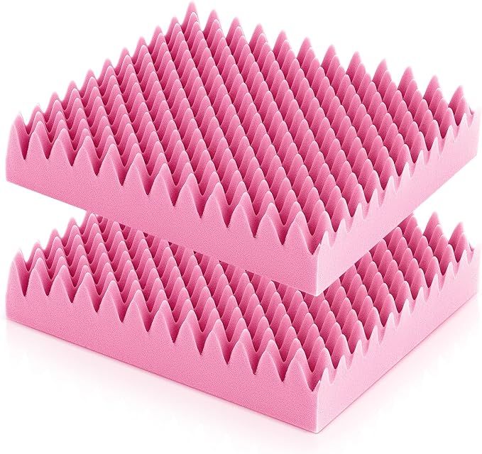 Geiserailie 2 Pcs Egg Foam Pad Egg Chair Cushion to Relieve Back Foam Seat Cushion Chair Accessories Pad for Office Recliner Wheelchair Home Car 