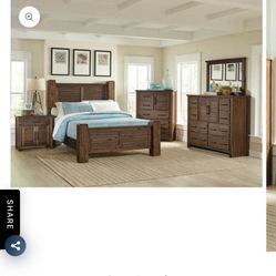 New King Bedroom Set 4 Pieces 