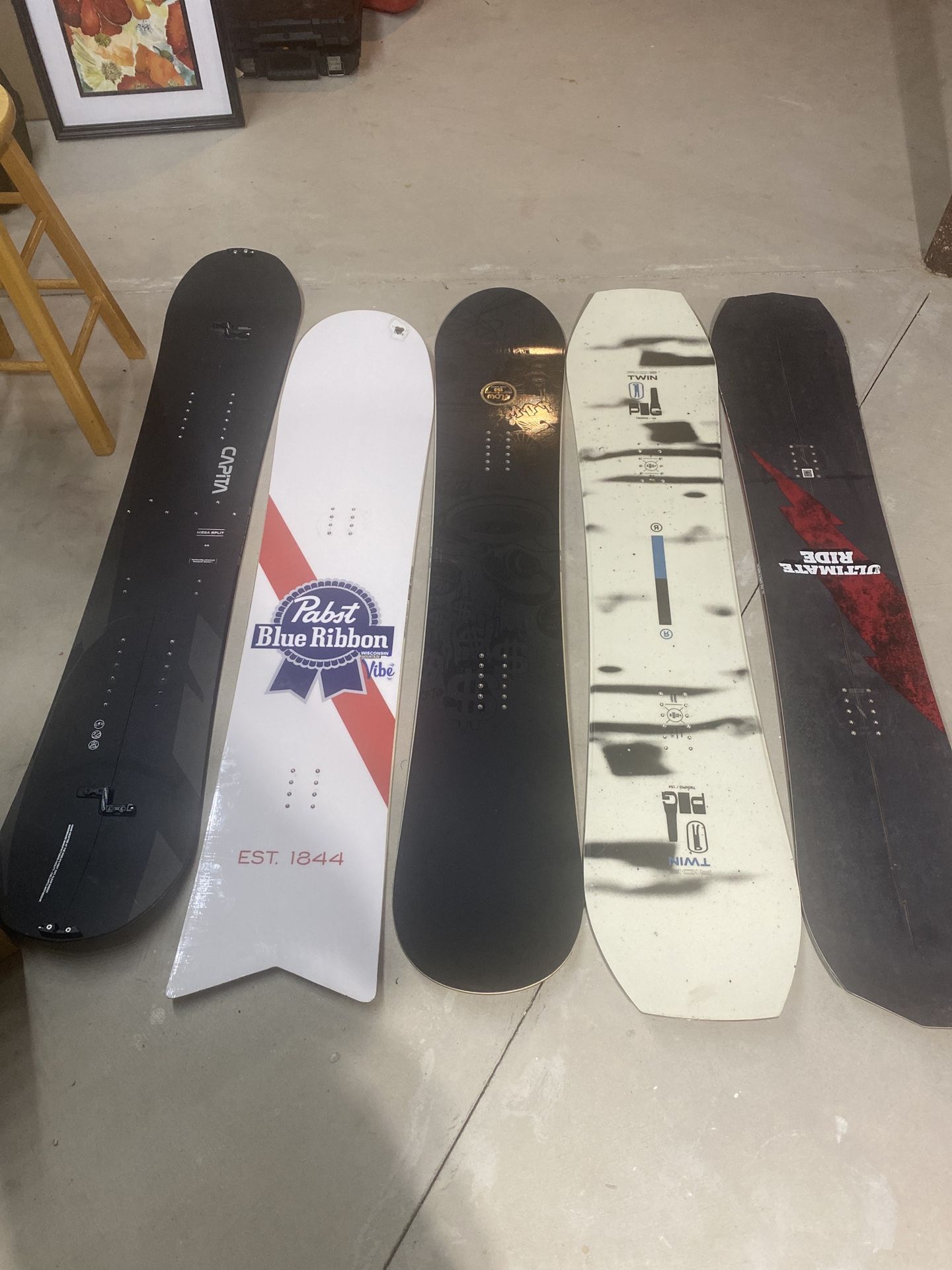 Capita-MegaSplit&PBRSpringBreaker•Flow-TeamSeries•Ride-TwinPig•Solomon-UltimateRide