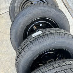 4 Trailer Tires And Rims 205x75-15 5 On 5 $420