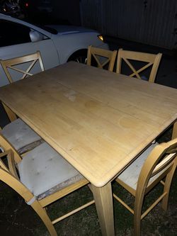 Wooden Table Six Chairs