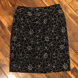 Y2k Women’s Black & White Floral Skirt Size 6P