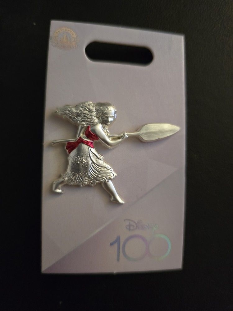 Disney Parks Authentic Moana Walt Disney 100 Year Anniversary pin released in 2023.