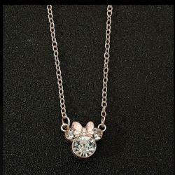 Stylish Minnie Pendant Necklace Featuring Disney'S Mickey Mouse,