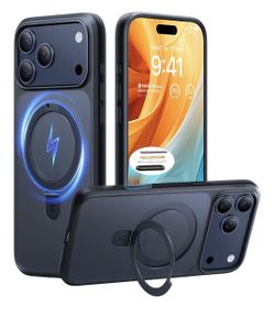 TORRAS Ostand Magnetic for iPhone 17 Pro Max Case, Fit for MagSafe, Sturdy Stand, Military Grade Drop Tested, Camera Control, Translucent Slim Soft Ed