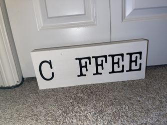 Wooden Coffee Sign 
