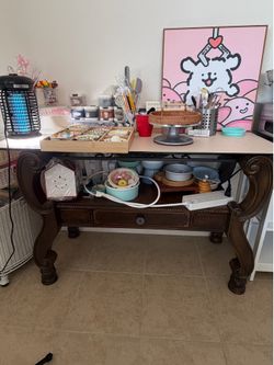 Glass console table