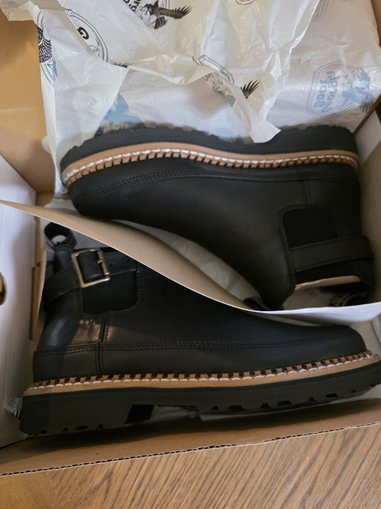 NEW Georgia Boot Women's Black Buckle Chelsea Romeo SIZE 7.5