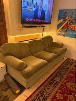 Large green couch