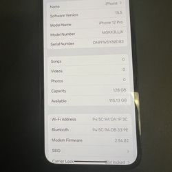 iPhone 12 Pro 128 Carrier Locked 