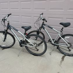 2 TREK Cross Country Bikes. Adjustable For Your Comfort. 