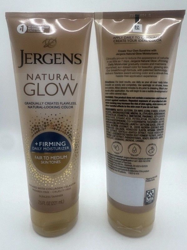 Jergens Natural Glow + Firming Moisturizer For Medium To Deep 7.5oz 2 Pack
