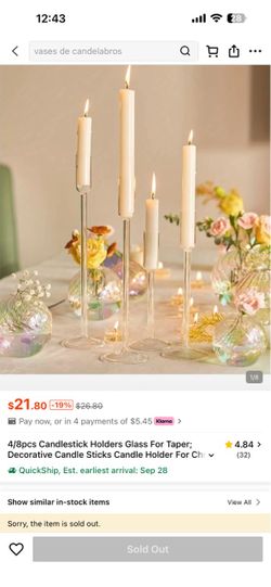 Glass Candle Holders