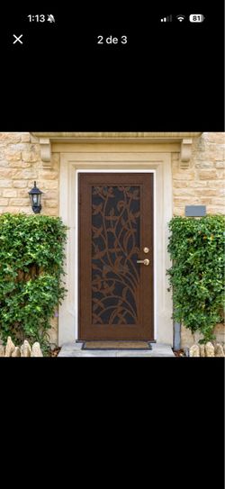 30 in x 80 in Copper Security Door - Left Outswing
