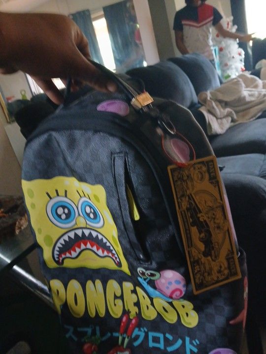 Sprayground Spongebob Anime Backpack . Limited Edition.