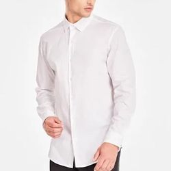 Rafael Plaid White Dress Shirt 