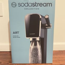 Sodastream Art Sparkling Water Maker With Co2 Cylinder & Bottle - Black