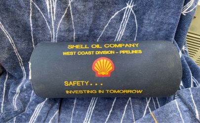 Vintage Shell Oil Company Corporate Promo McKenzie Lumbar Roll Back Cushion
