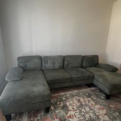 Corduroy Couch Green