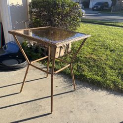 Wicker Bamboo Kitchen Or Patio Table