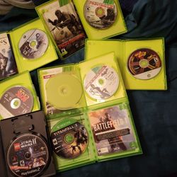 Xbox 360 (5) Games (2) PlayStation2 Games And (1) Xbox One Game 