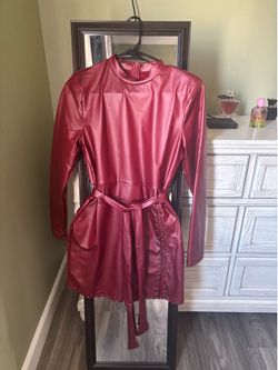 Slaydiva faux leather mini dress