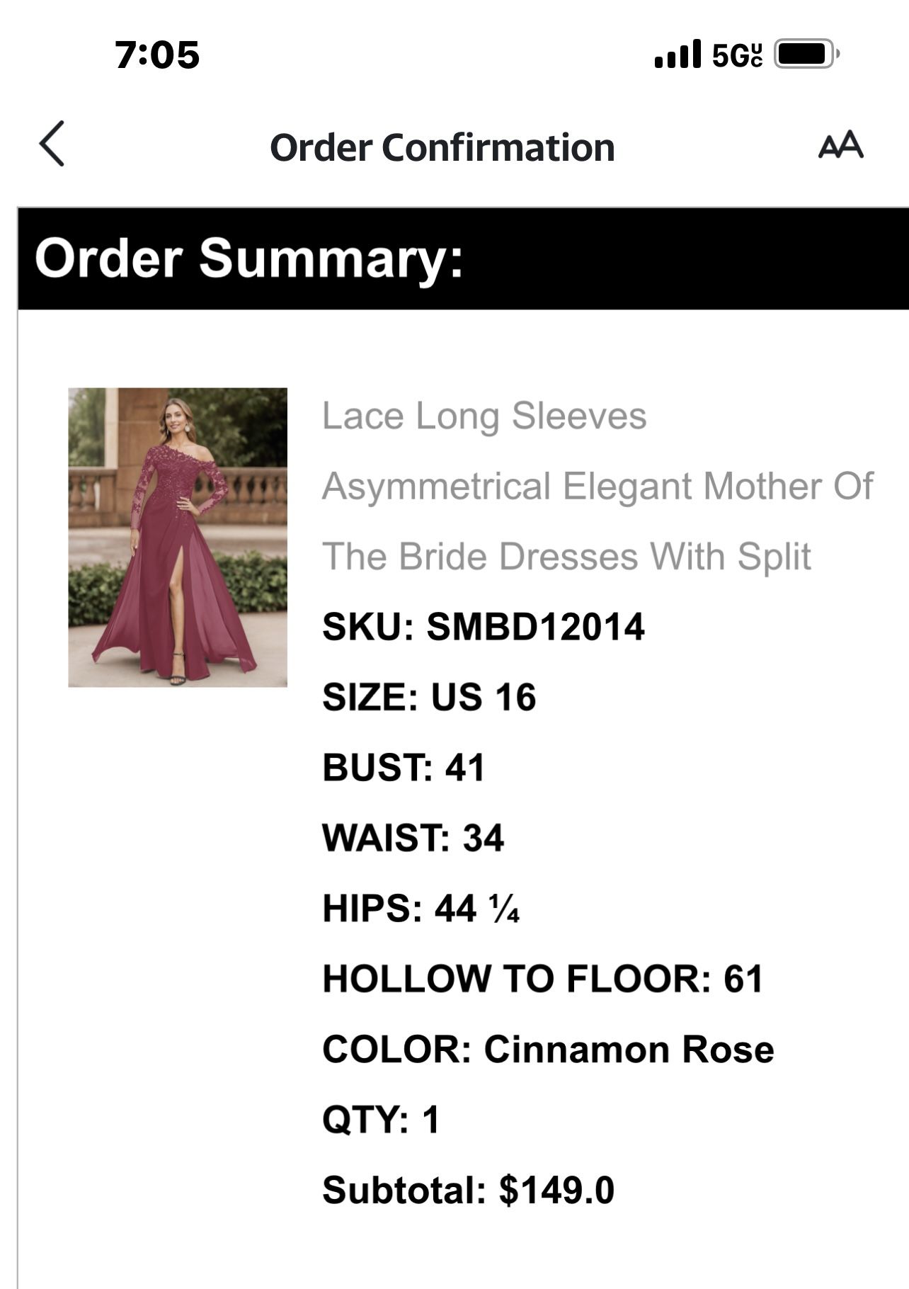 Mother Of The bride/groom gown