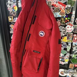 Canada Goose Red Parka Coat With Fire Hood