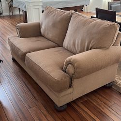 Brown Loveseat 72” 