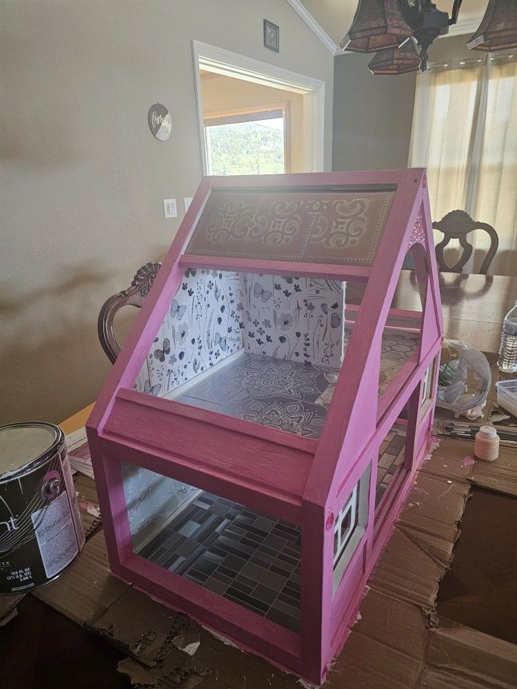 Real Wood Doll House Reversible Paint Ready For DiY