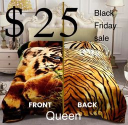 Queen Size 2 Ply Blanket Brand New Super Soft Quality Tiger Design