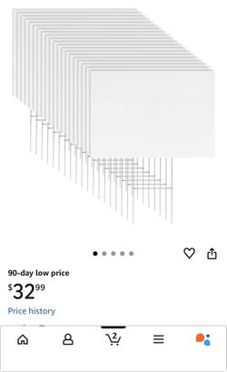 20 Pack 17 x 12 Inches White Corrugated Plastic Yard Sign with Metal Stakes for Birthday, Real Estate Garage Sale Signs, Rent, Guidepost Decorations