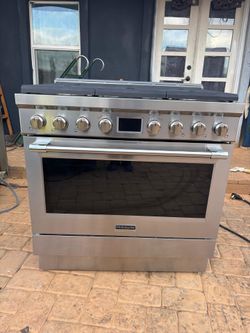 Frigidaire, professional 36 inch dual fuel stove