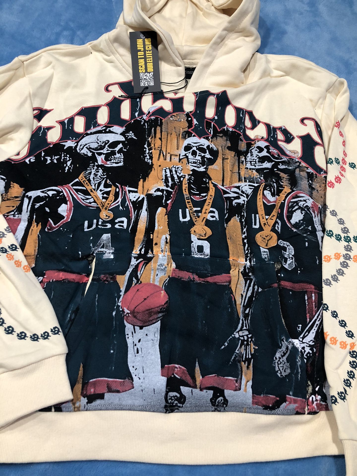 Cream NBA Godspeed Hoodie. Smlxl