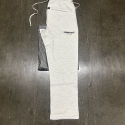 Light Oatmeal Uncuffed Sweatpants