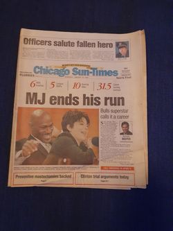 Chicago Sun Times January 14th 1999 Michael Jordan