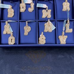 Pendant Letter Diamonds Real / 1,5 Inch High / 10k Gold Price Each 1399$ 