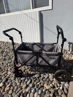 Jeep Wrangler Stroller Wagon + Canopy – Gray