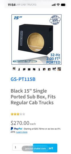 15” l7 slim box ground shaker