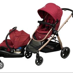 Maxi-Cosi Zeila 5 in 1 Modular Travel System -Radish Ruby