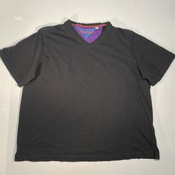 Robert Graham Tee Short Sleeve Heather Black Shirt Mens XXL Classic Fit