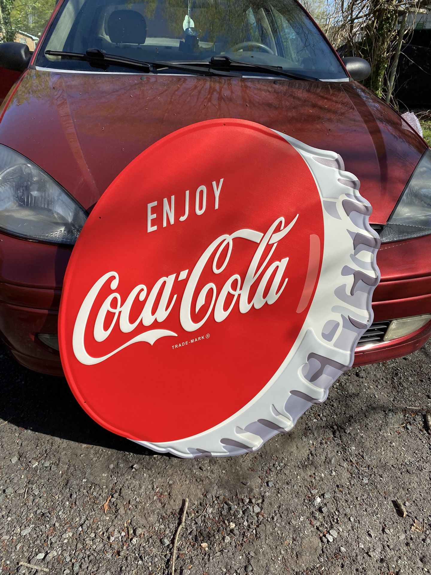 Coca Cola Metal Sign 3ft