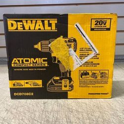 Dewalt 20V Max Brushless 1/2” Compact Cordless Drill/Driver Kit *New*