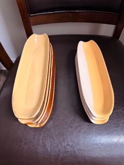Ceramic oval corn dish’s