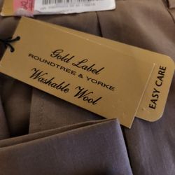 New Roundtree & Yorke Gold Label Wool Dress Pants 36 x 30