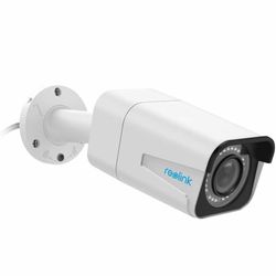 4K Security Camera Outdoor System, Surveillance IP PoE Camera with Human/Vehicle Detection, 100Ft 
