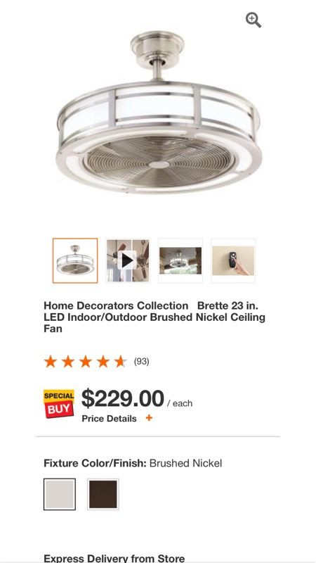 Home Decorators Collection Brette 23 In Led Indoor Outdoor Brushed Home Decorators Collection Brette 23 In Led Indoor Outdoor Brushed Nickel Ceiling Fan For Tracy Ca Offerup