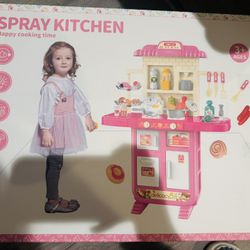 Play Kitchen for Girls & Boys - Realistic Toy Kitchen Set with Lights, Sounds, & Water Circulation