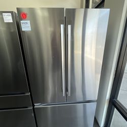 $929 Standard Depth LG 33”W French Door Fridge with One Year Warranty